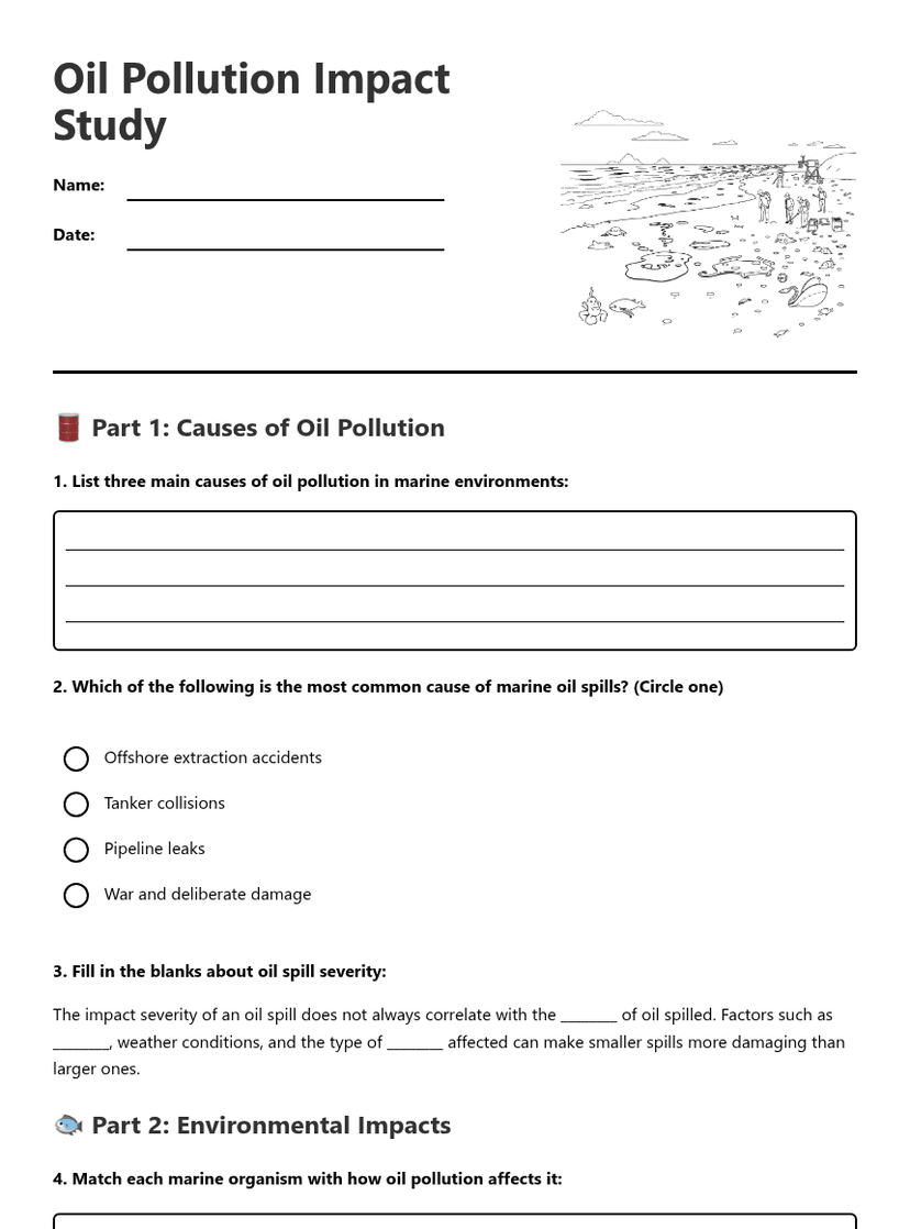 Oil Pollution Impact Study