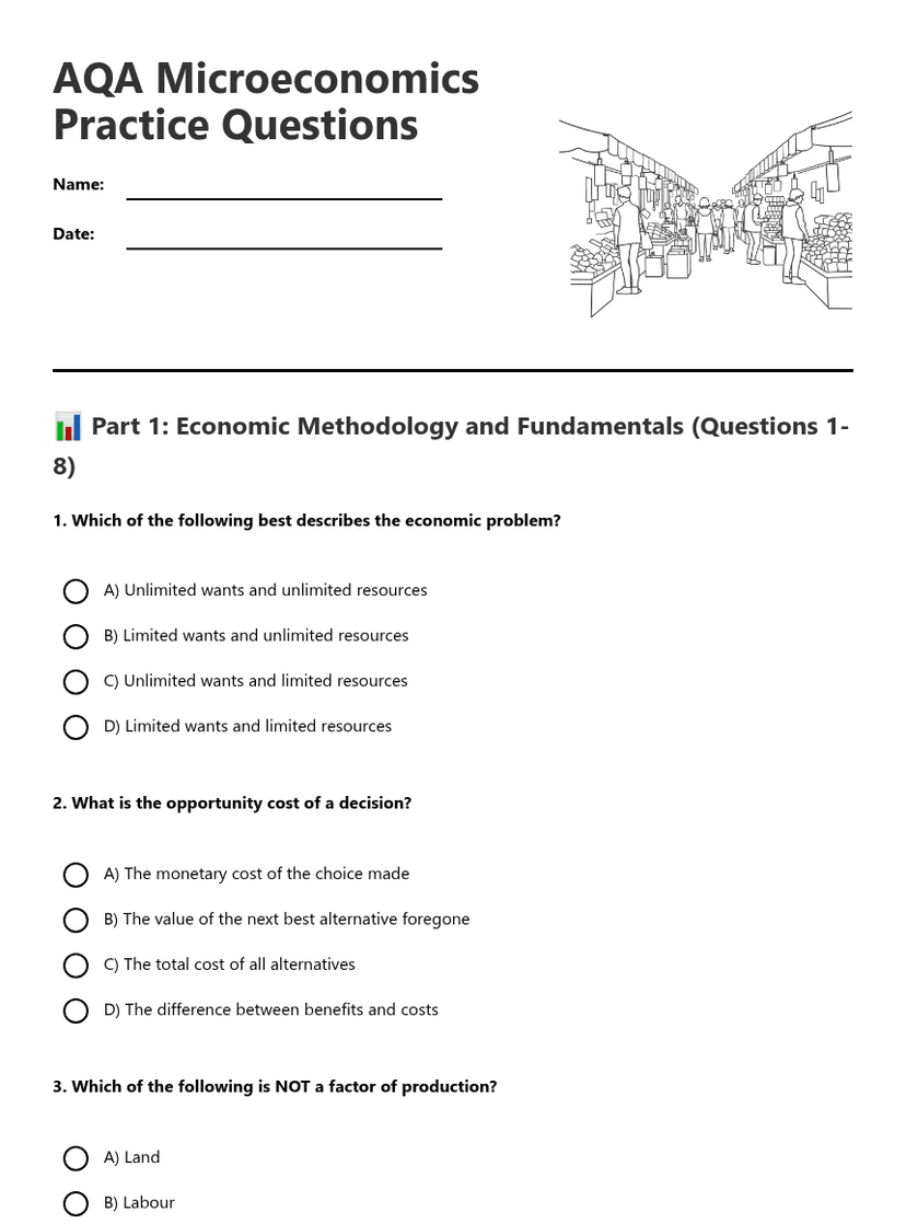 AQA Microeconomics Practice Questions