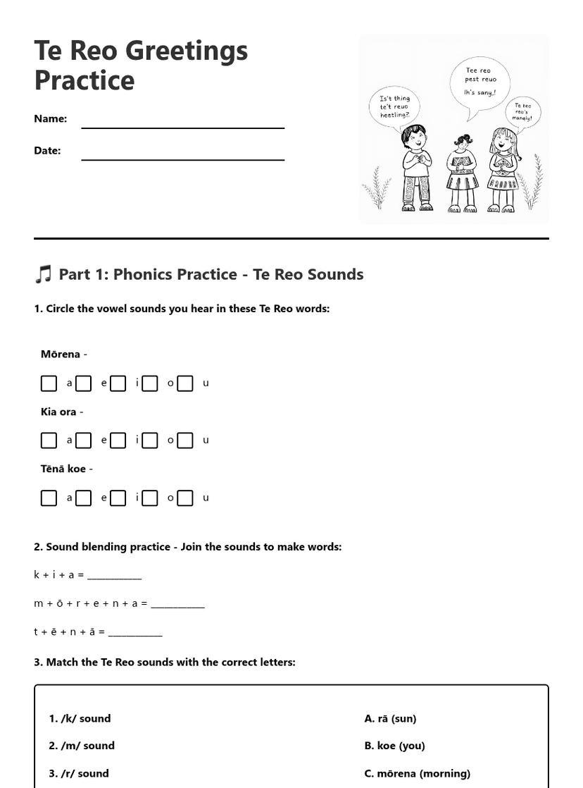 Te Reo Greetings Practice