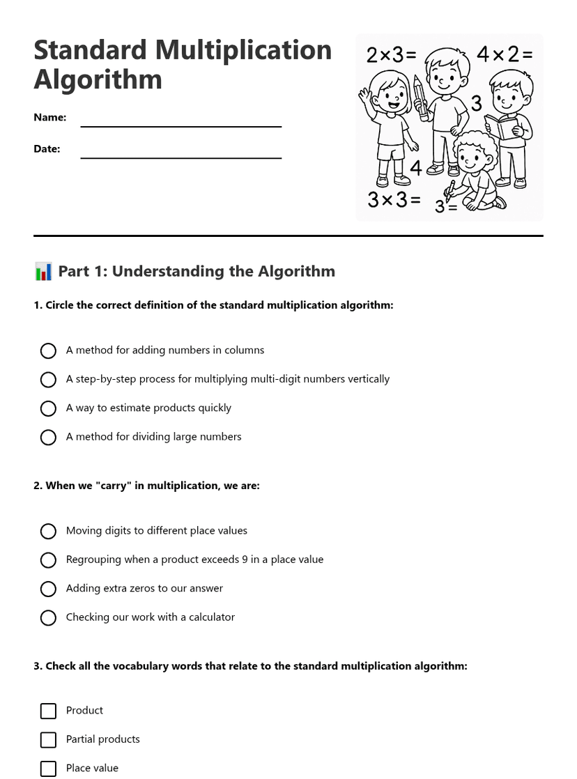 Standard Multiplication Algorithm