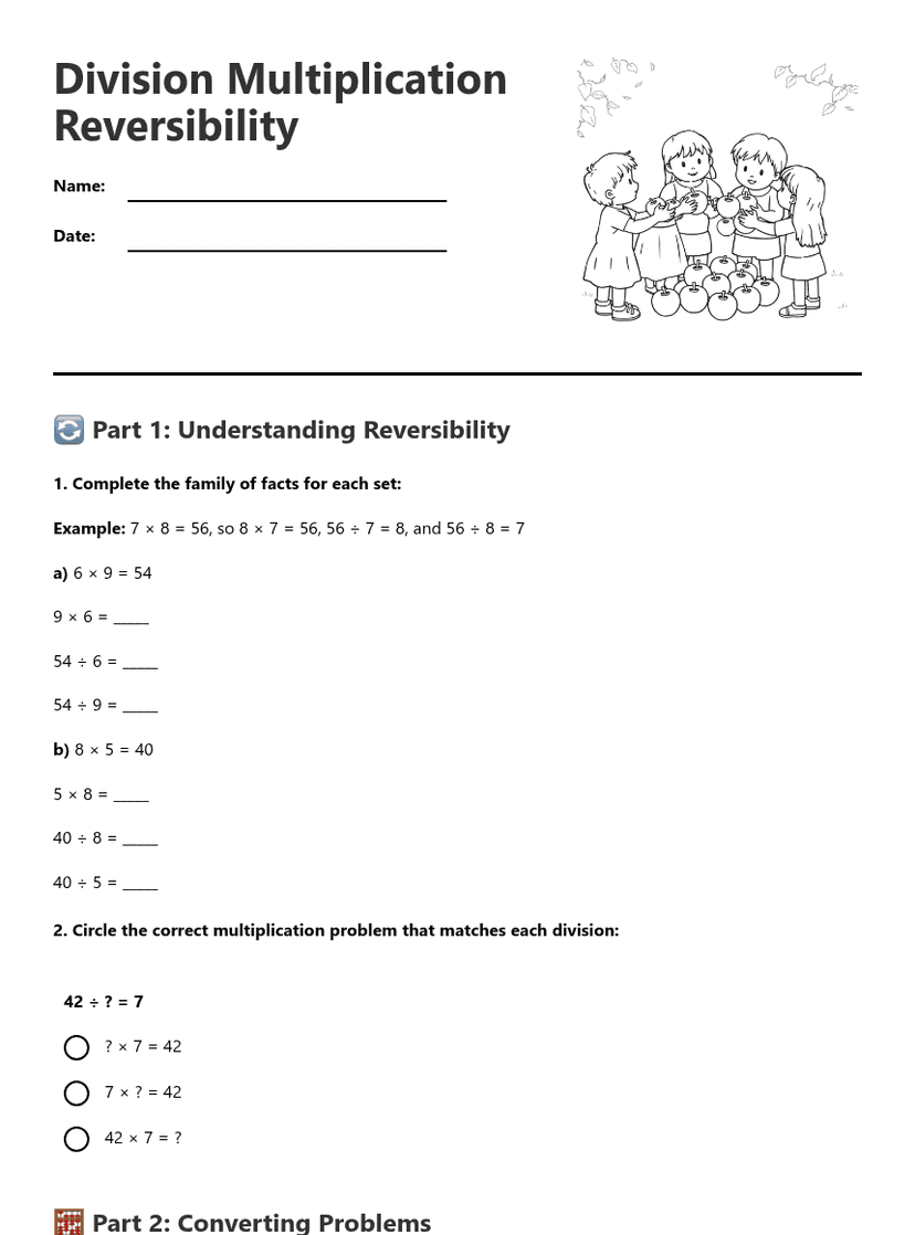Division Multiplication Reversibility