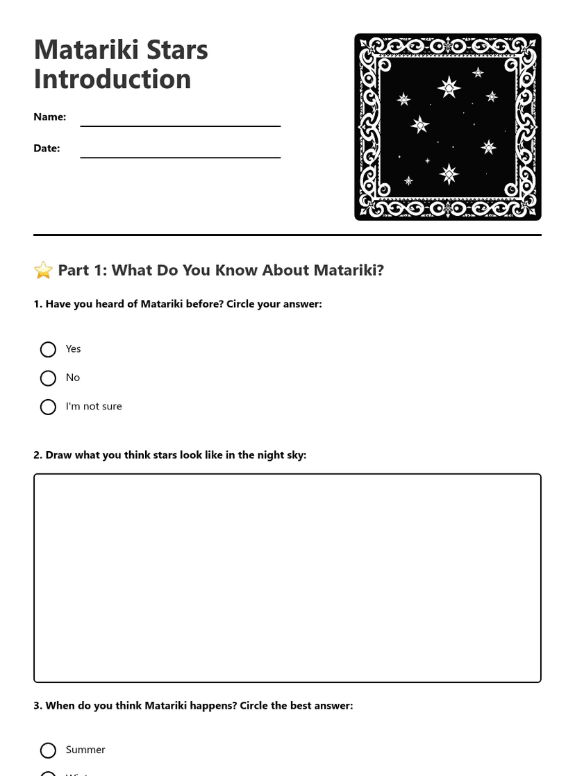 Matariki Stars Introduction