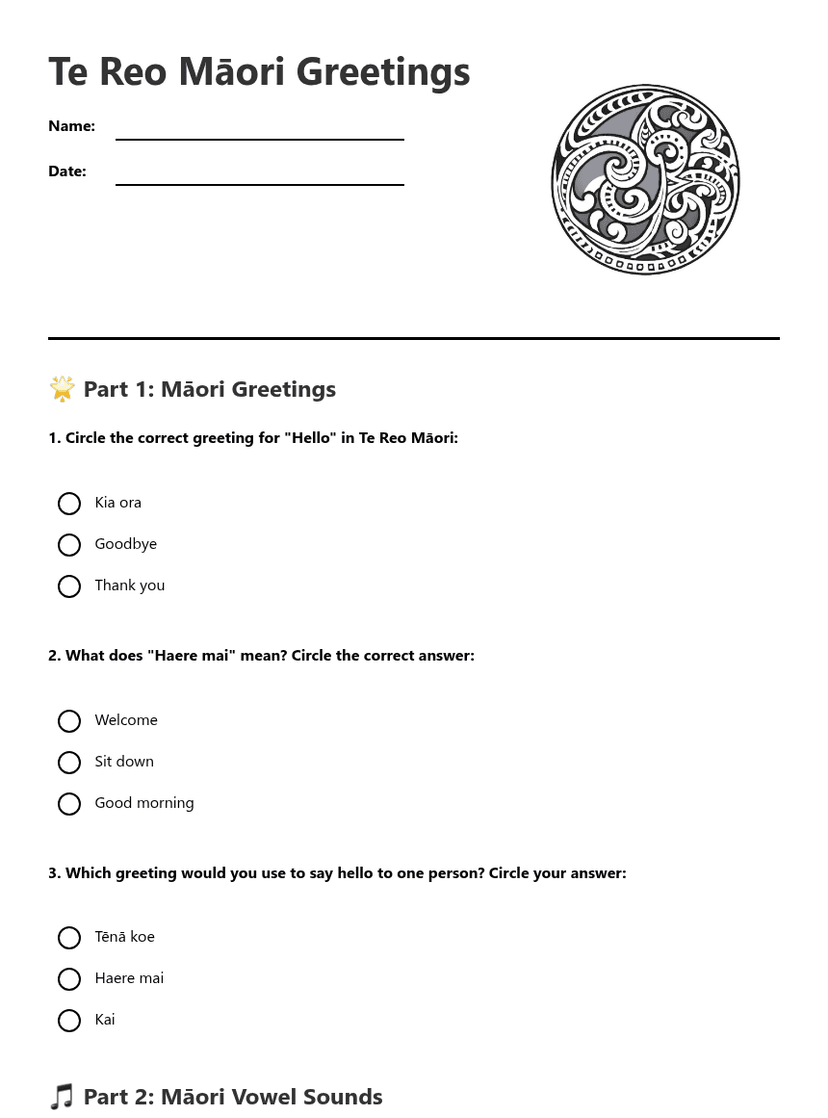 Te Reo Māori Greetings