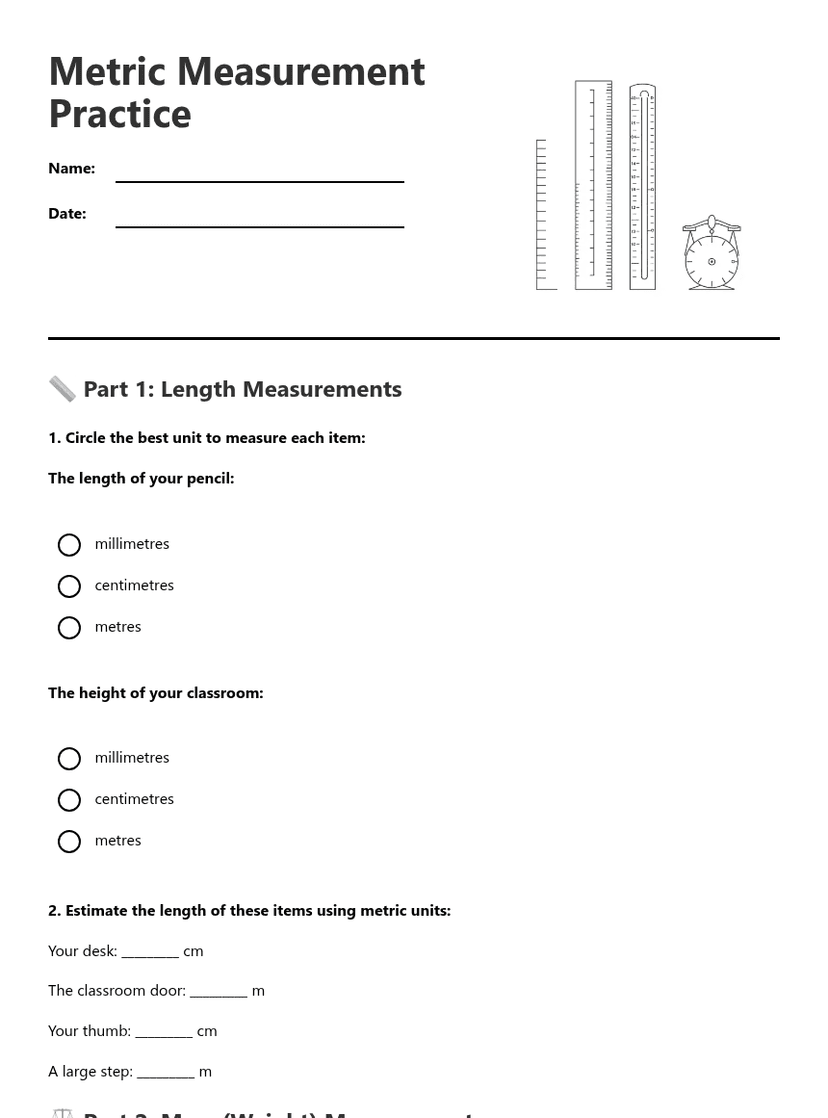 Metric Measurement Practice