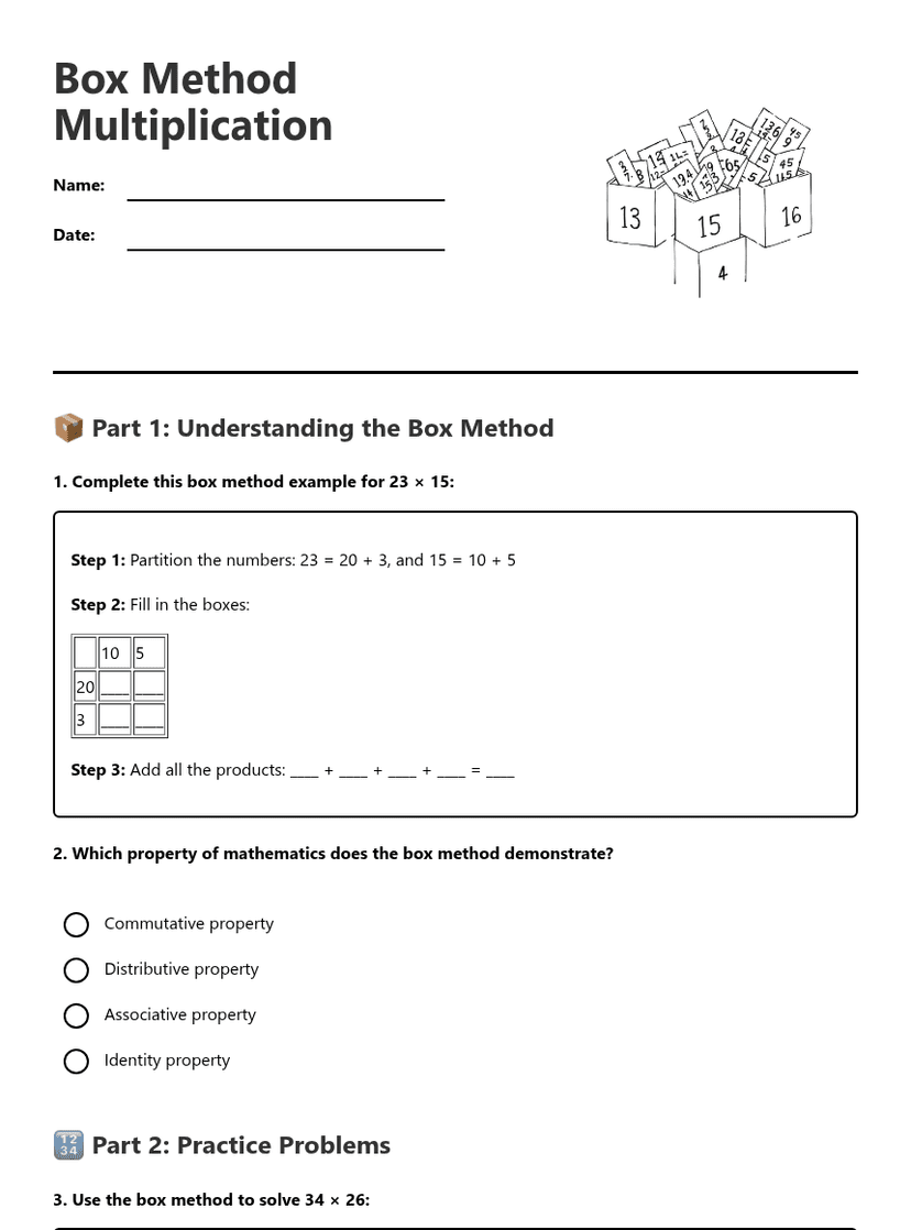 Box Method Multiplication