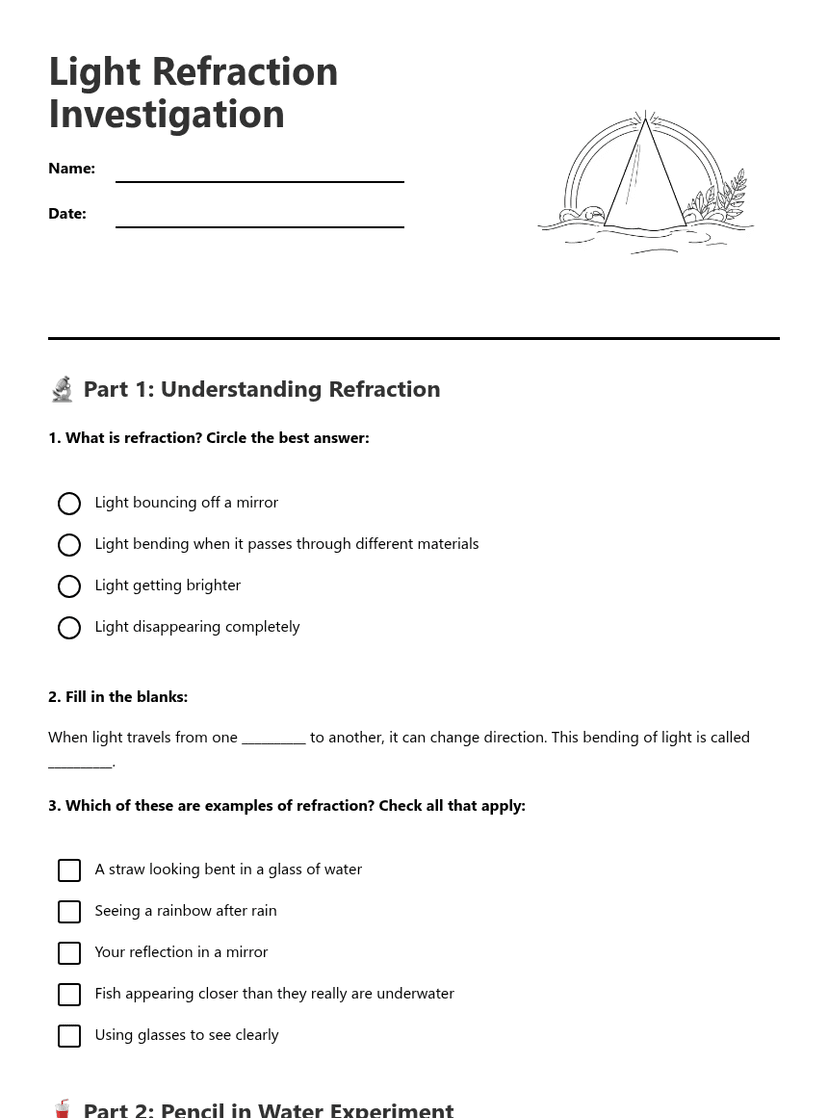 Light Refraction Investigation
