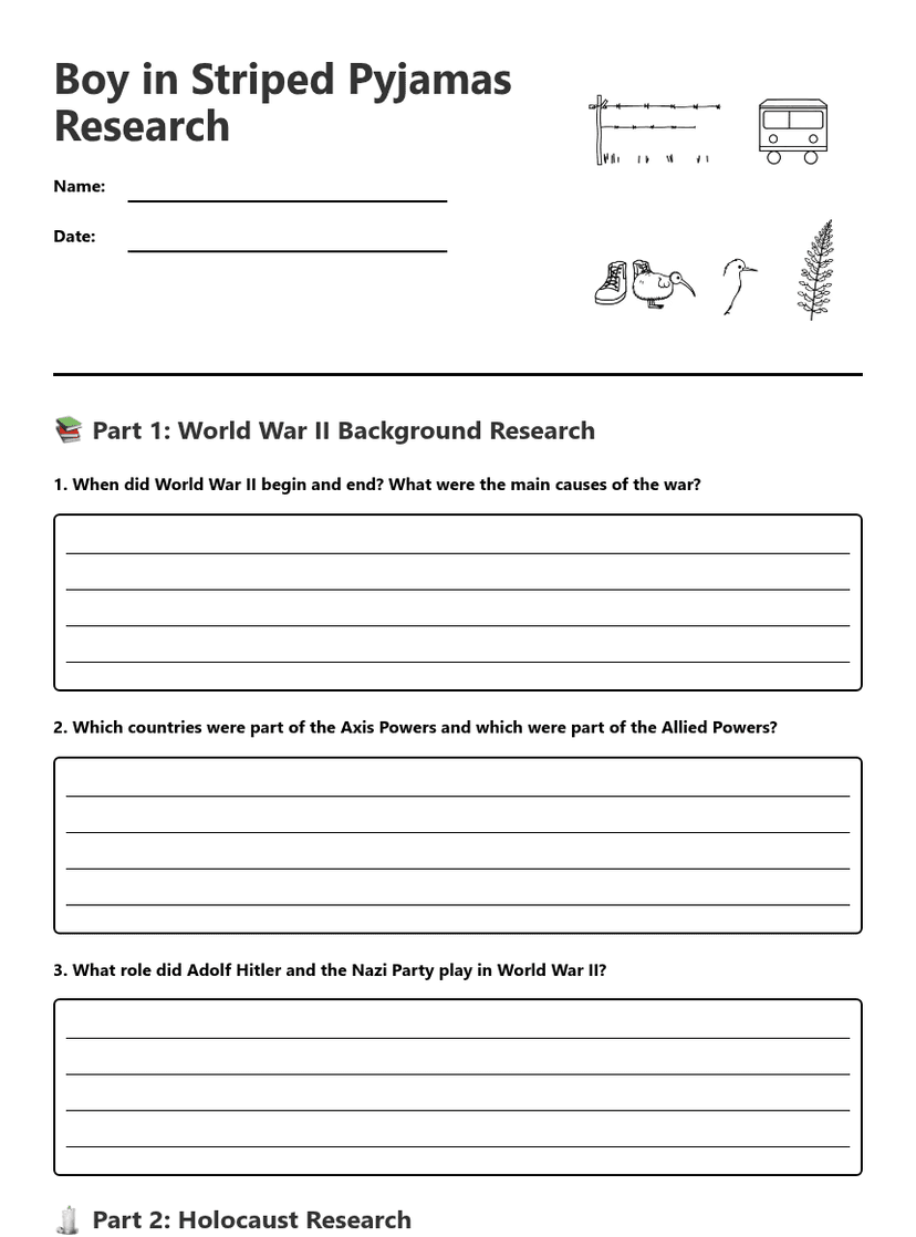 Boy in Striped Pyjamas Research