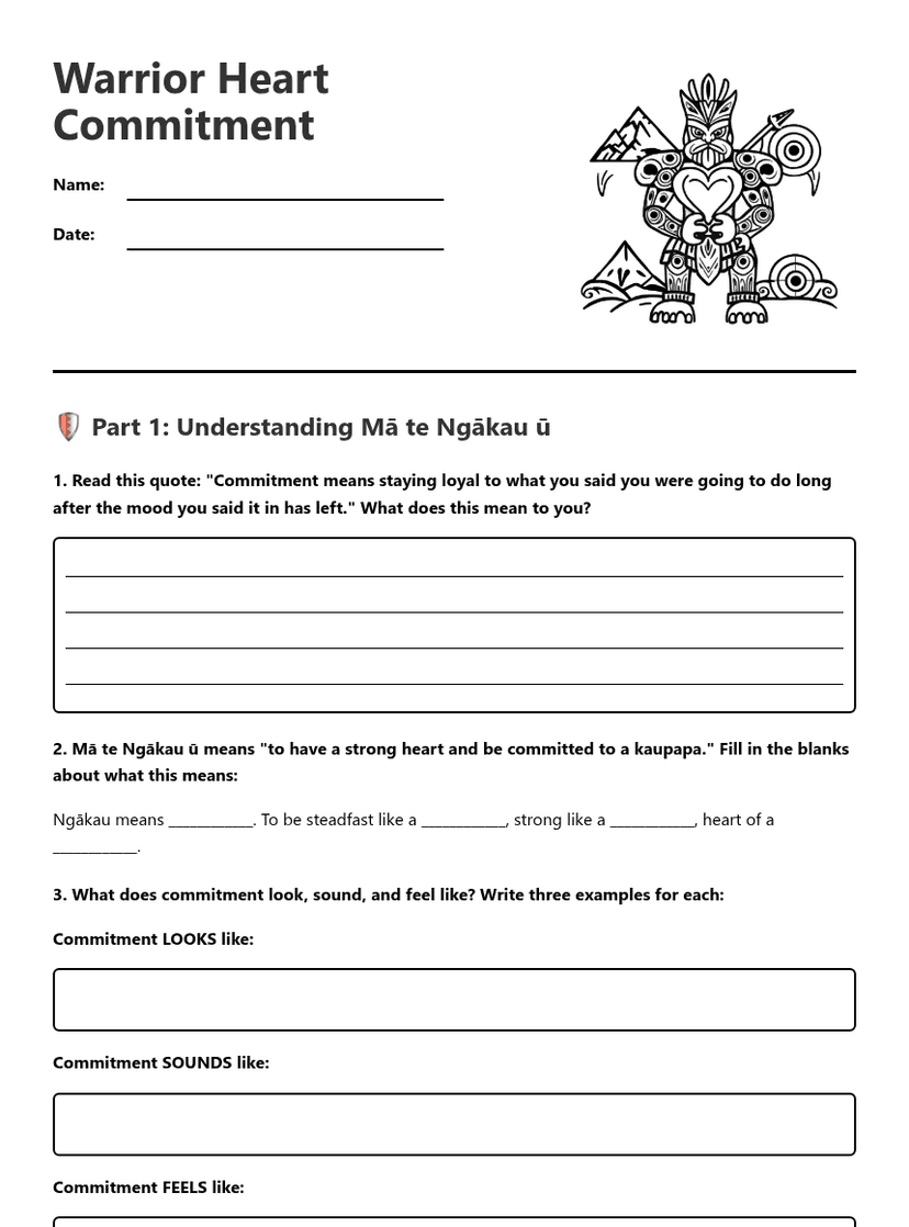 Warrior Heart Commitment