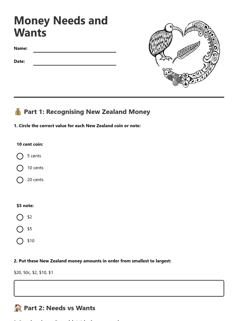 Money Needs and Wants