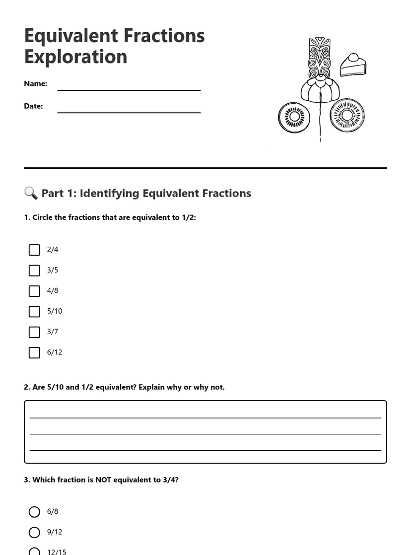 Equivalent Fractions Exploration