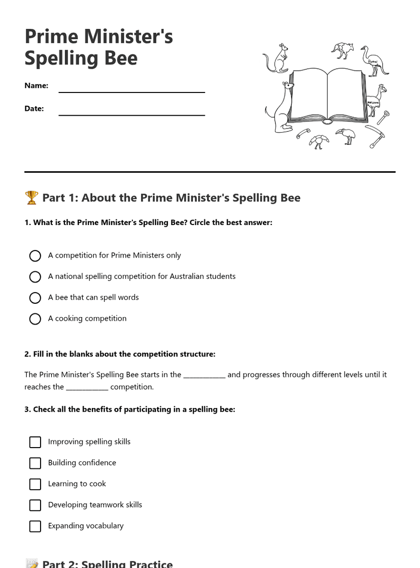 Prime Minister's Spelling Bee