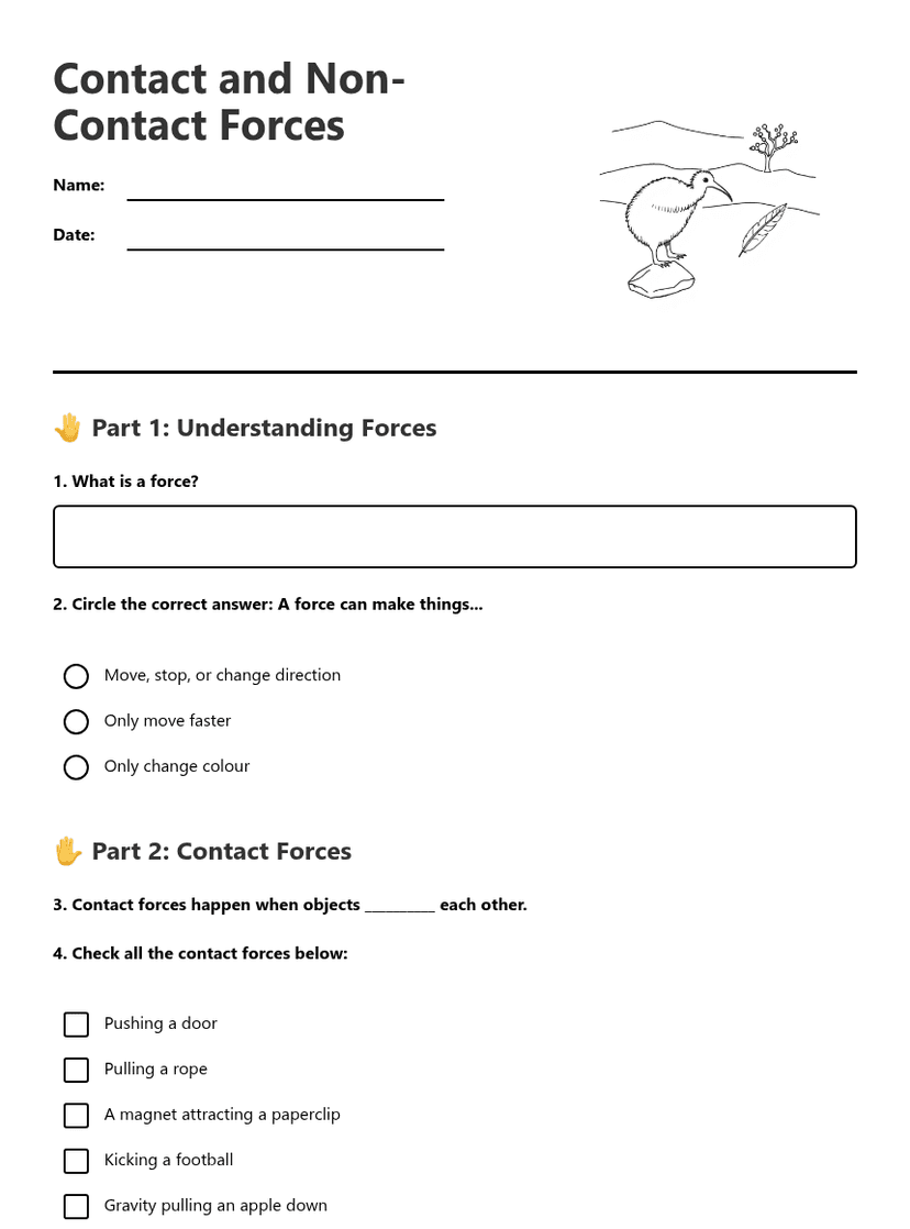 Contact and Non-Contact Forces