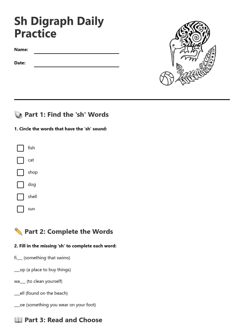 Sh Digraph Daily Practice