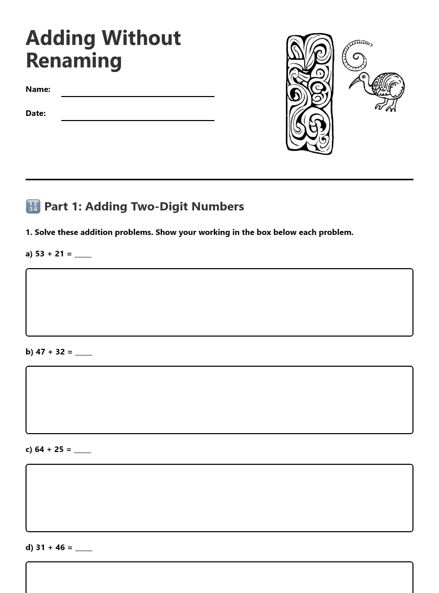 Adding Without Renaming worksheet preview