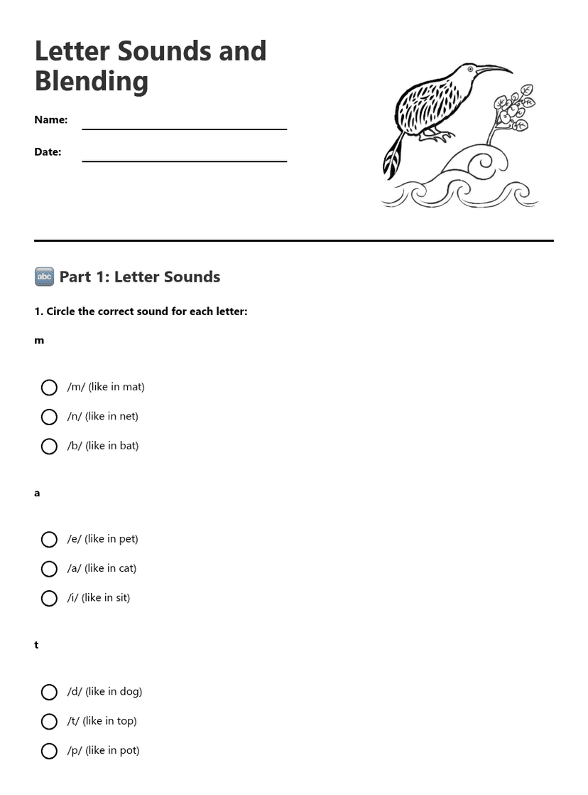 Letter Sounds and Blending