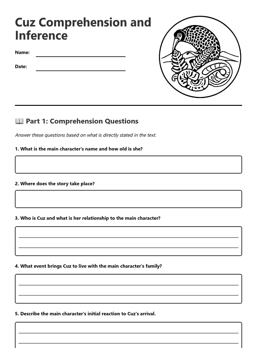 Cuz Comprehension and Inference