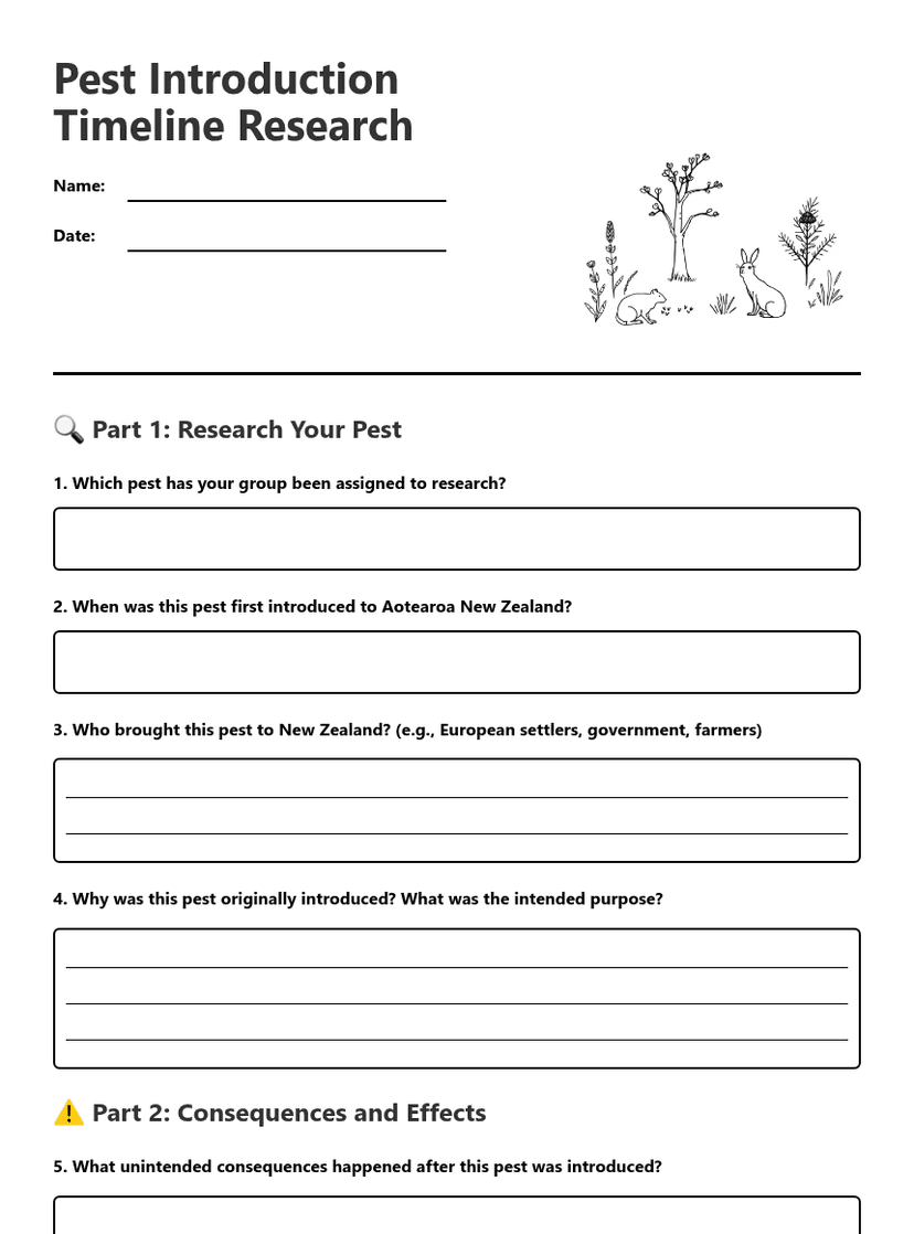 Pest Introduction Timeline Research