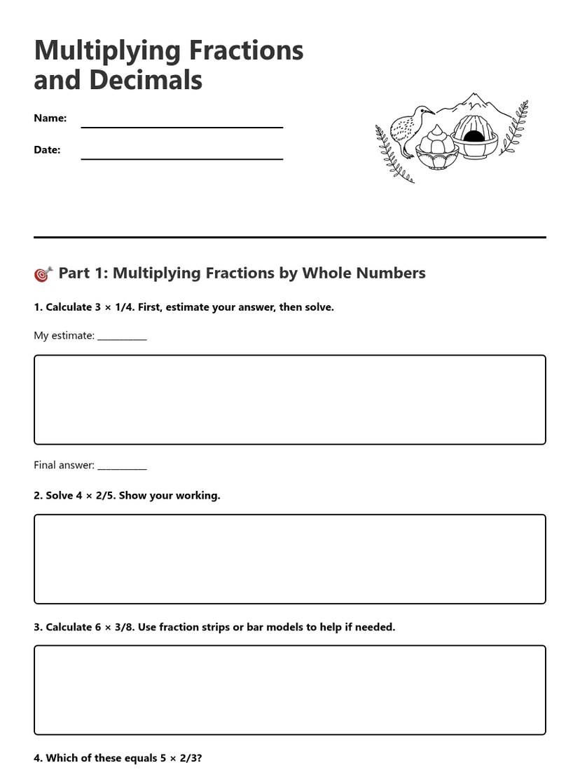 Multiplying Fractions and Decimals
