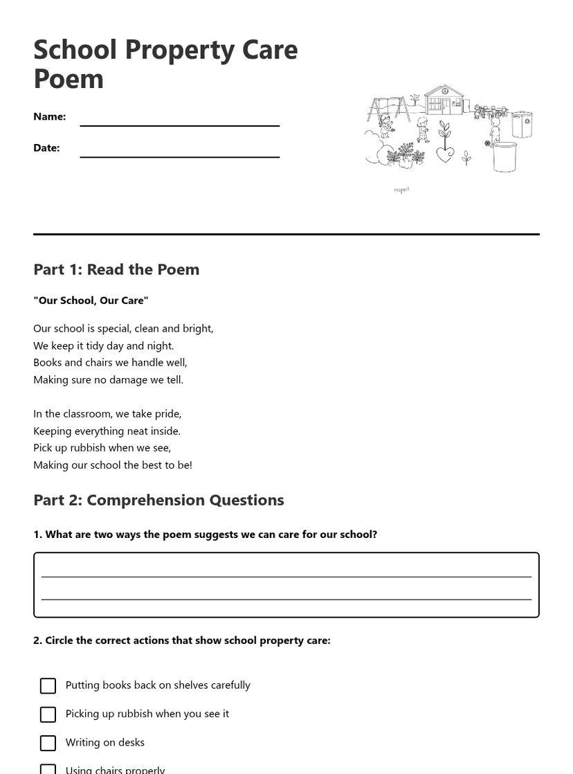 School Property Care Poem