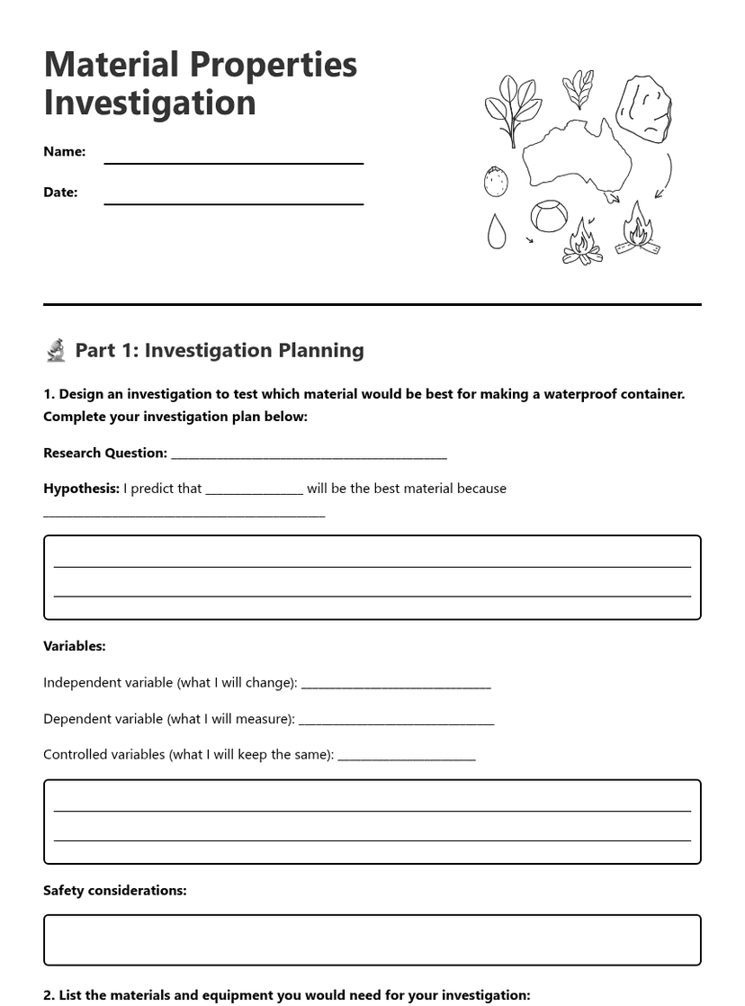 Material Properties Investigation