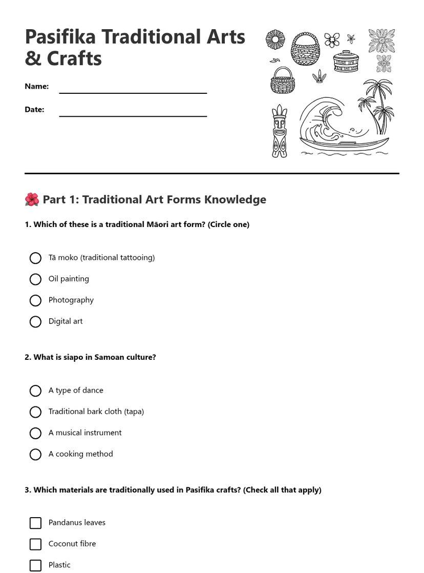 Pasifika Traditional Arts Crafts