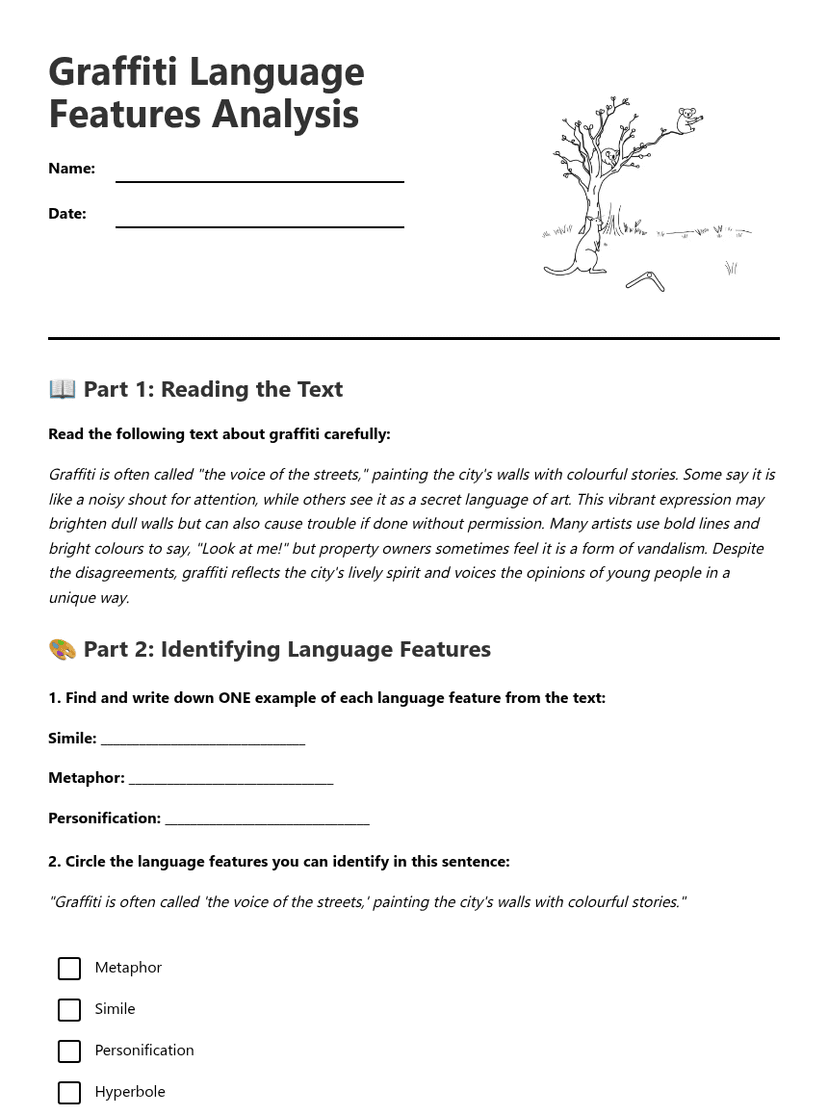 Graffiti Language Features Analysis