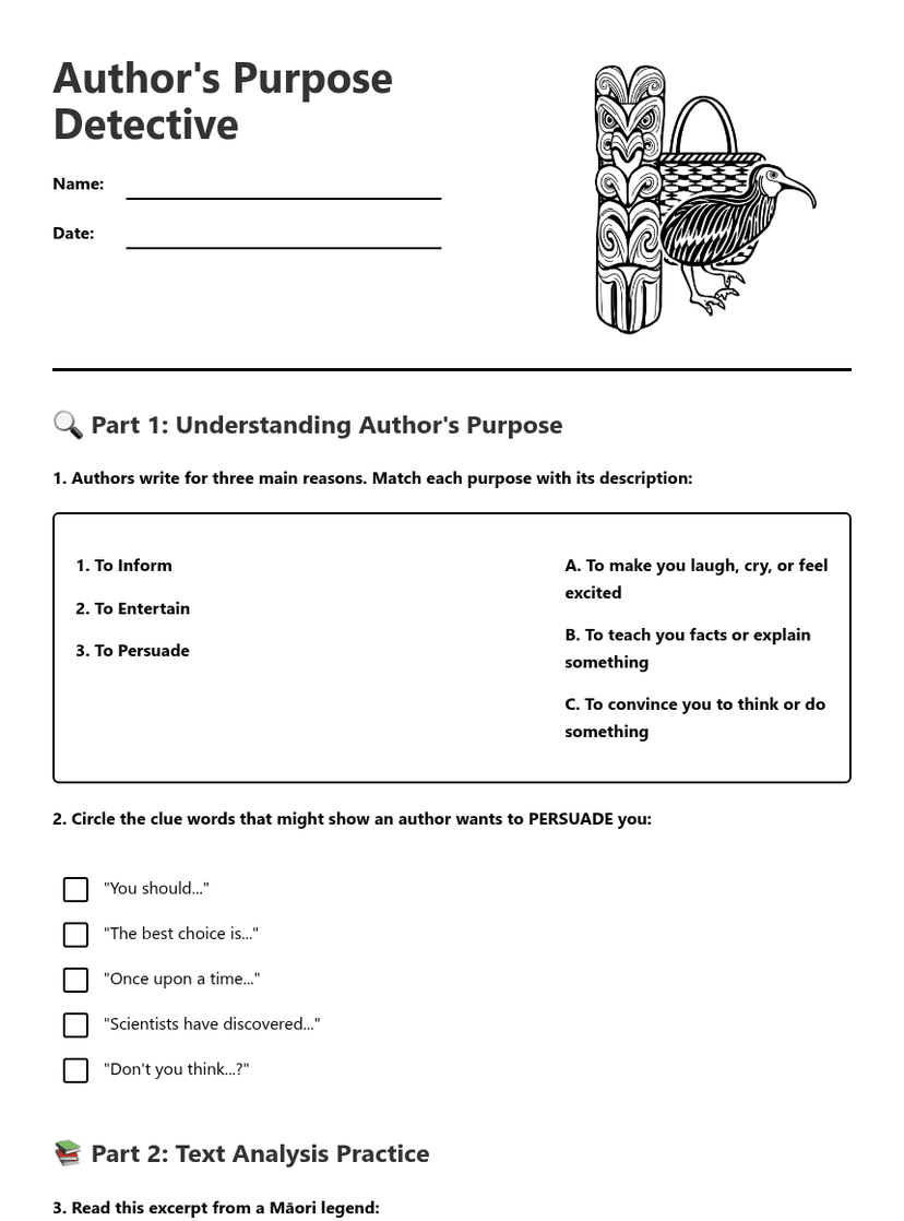 Author's Purpose Detective