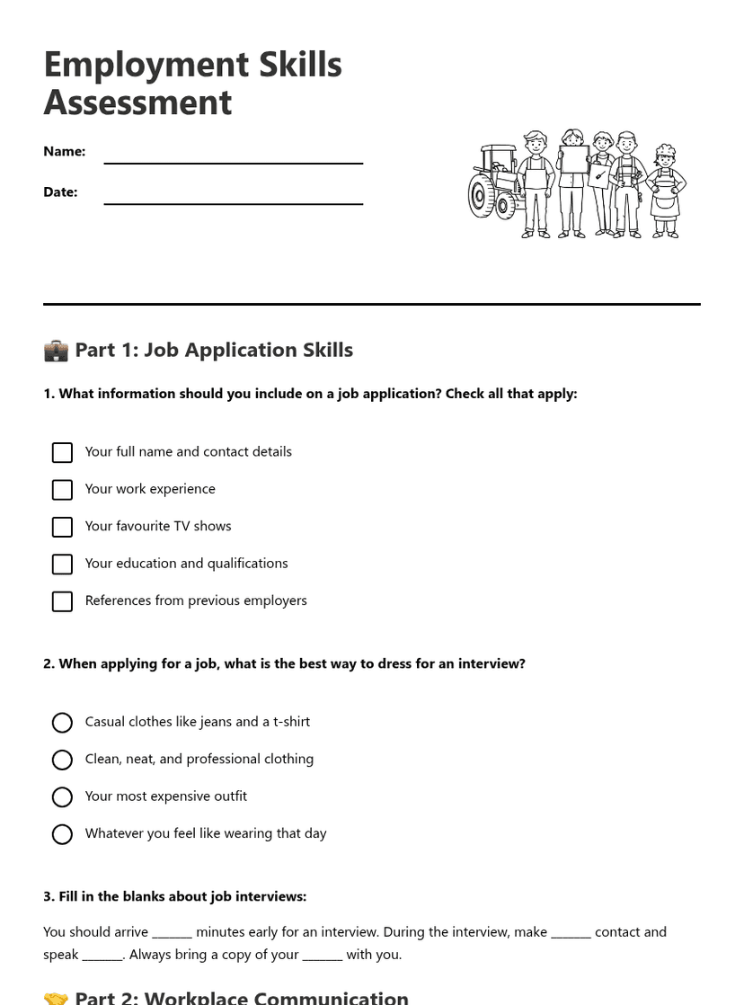 Employment Skills Assessment