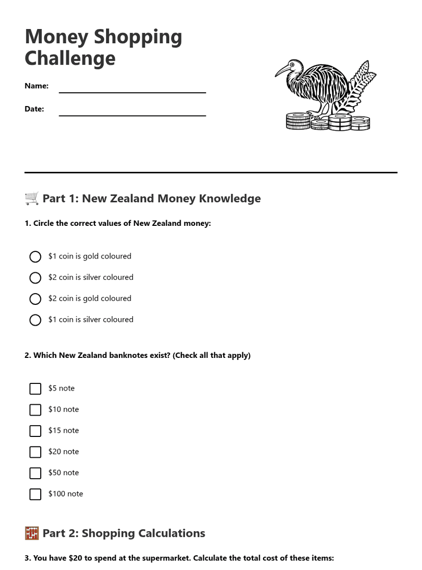 Money Shopping Challenge