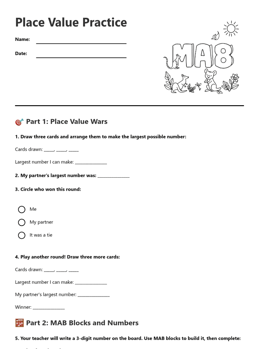 Place Value Practice