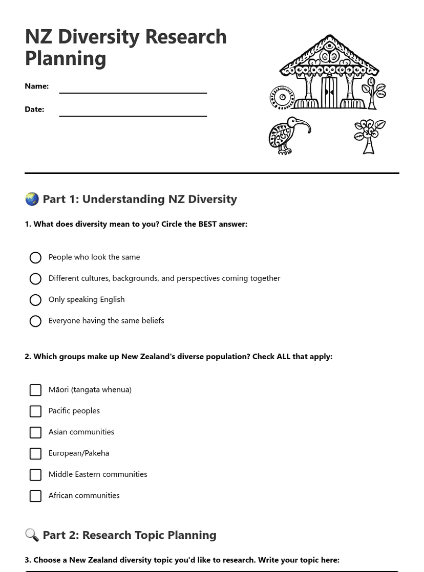 NZ Diversity Research Planning