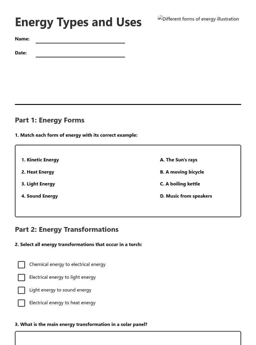Energy Types and Uses