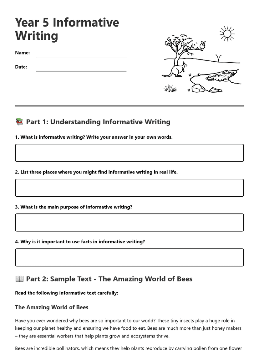 Year 5 Informative Writing
