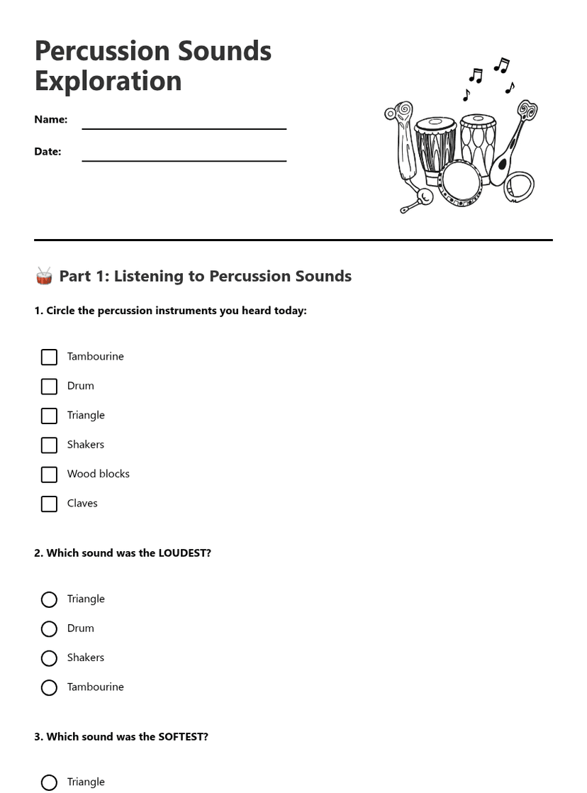 Percussion Sounds Exploration