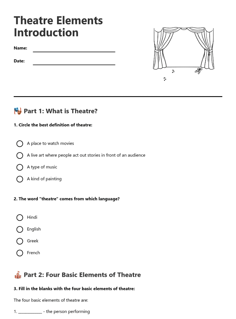 Theatre Elements Introduction
