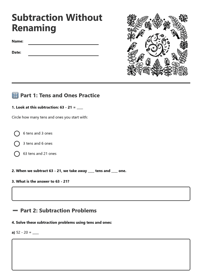 Subtraction Without Renaming