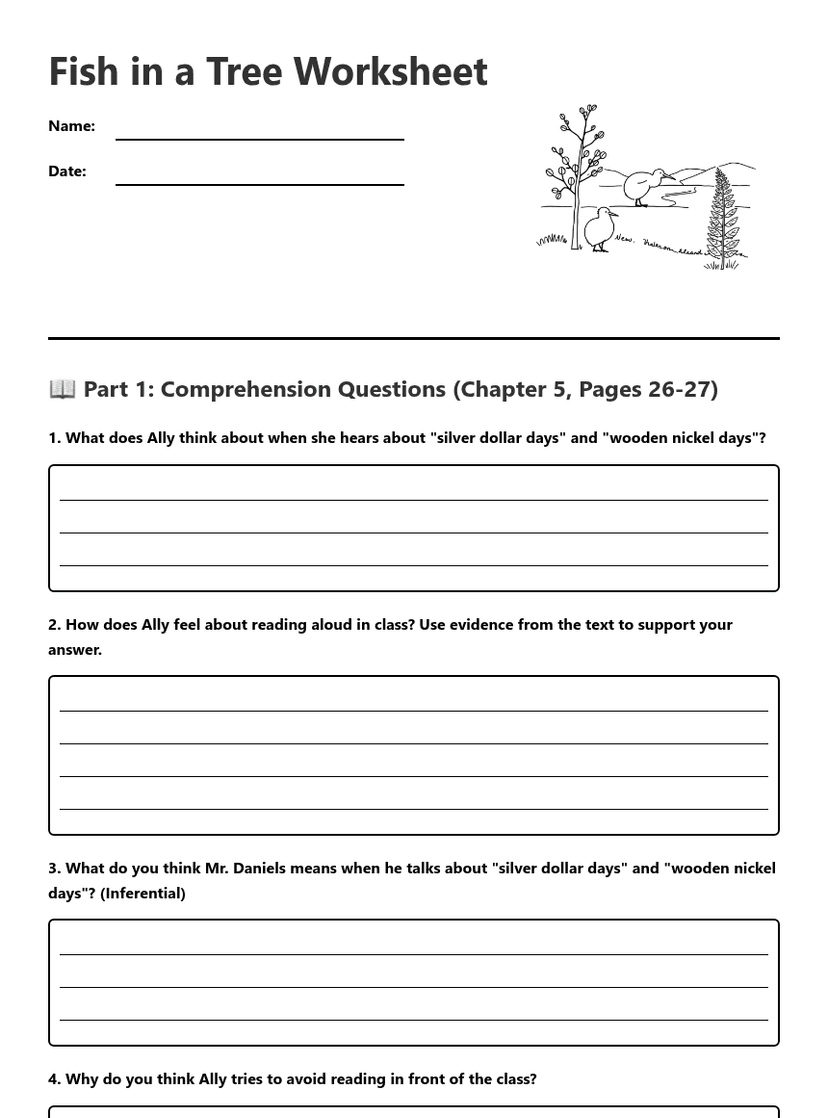 Fish in Tree Worksheet