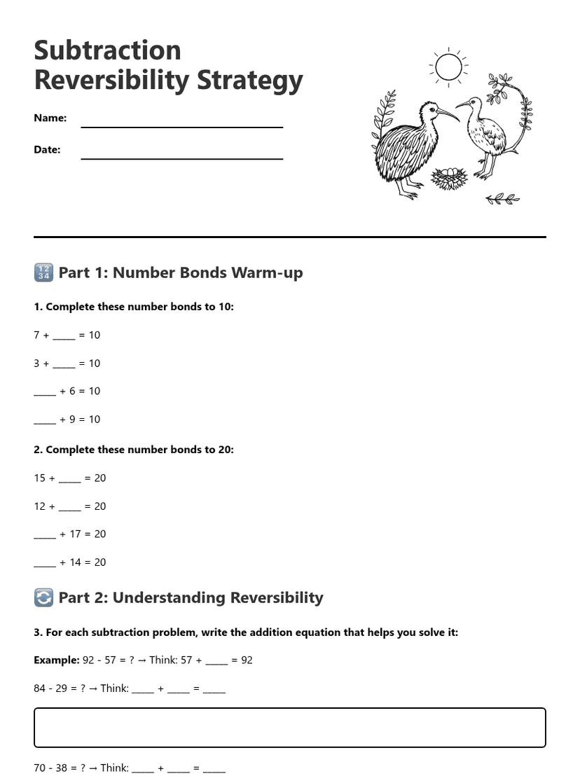 Subtraction Reversibility Strategy