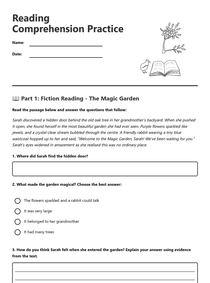 Reading Comprehension Practice
