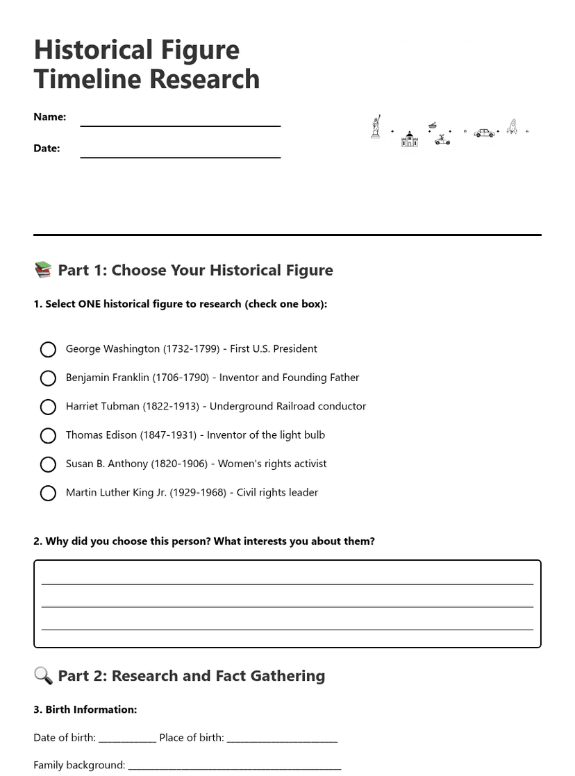 Historical Figure Timeline Research