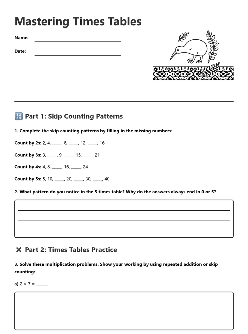 Mastering Times Tables