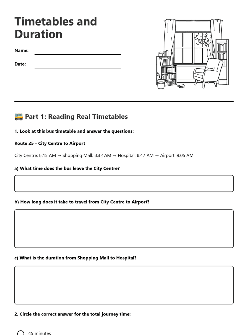 Timetables and Duration