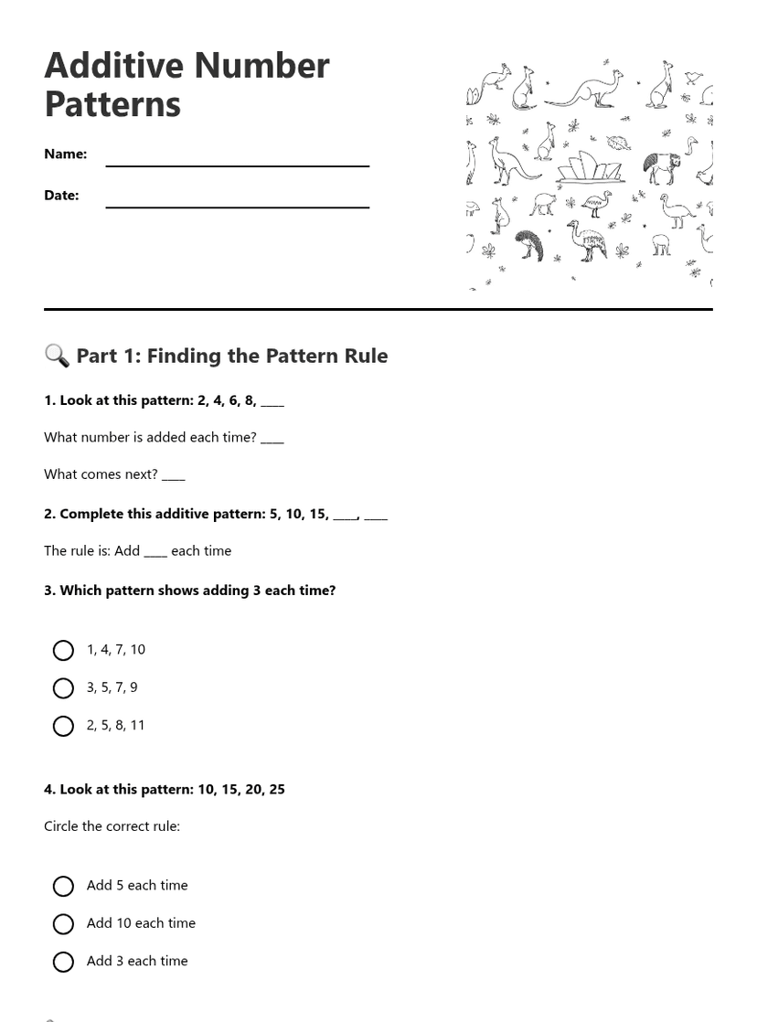 Additive Number Patterns