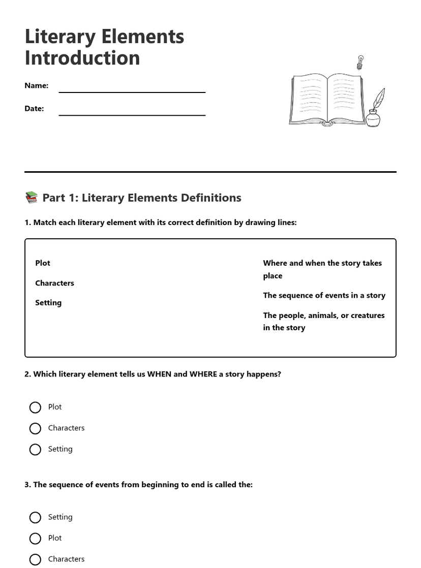 Literary Elements Introduction