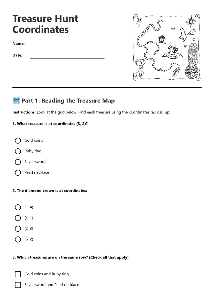 Treasure Hunt Coordinates