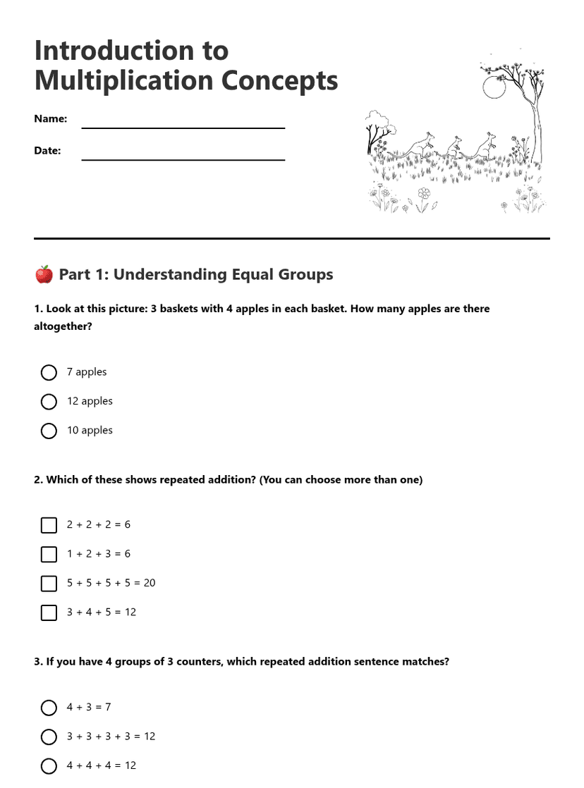 Introduction to Multiplication Concepts
