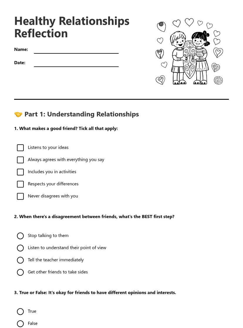 Healthy Relationships Reflection