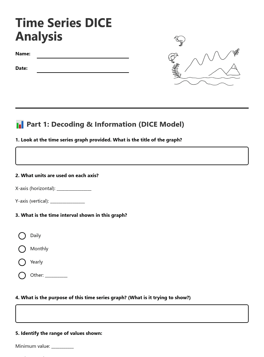 Time Series DICE Analysis worksheet preview