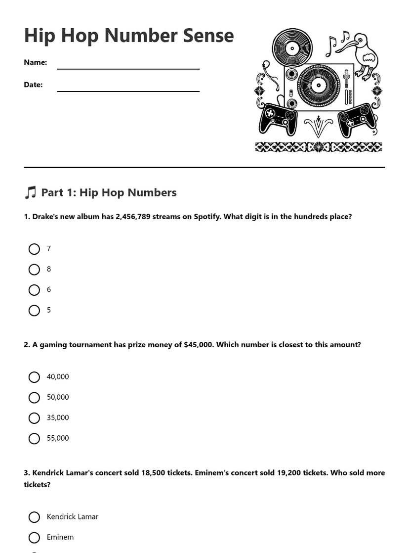 Hip Hop Number Sense