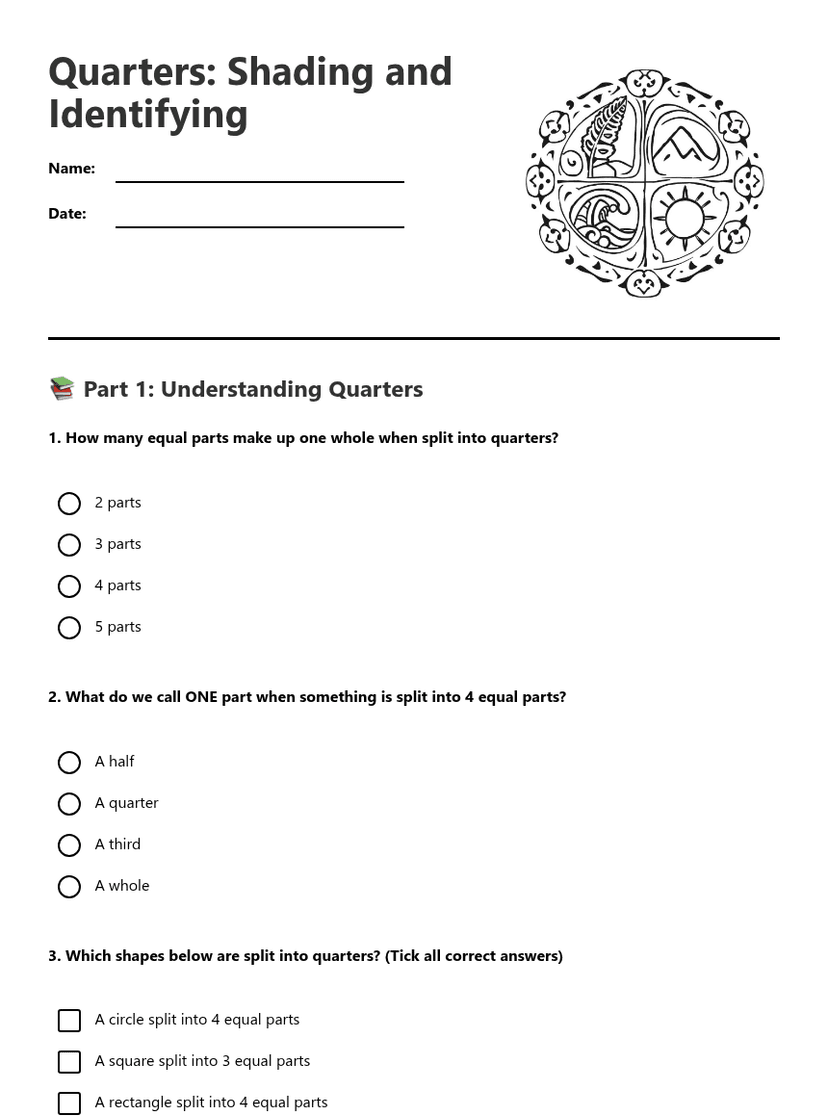 Quarters: Shading and Identifying